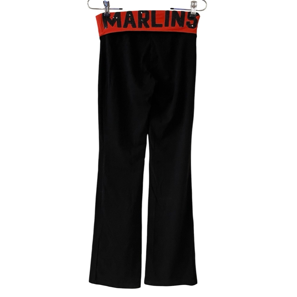 VTG Pink Victorias Secret Fold Over Florida Marlins Spellout Sequin Pant Y2K XS